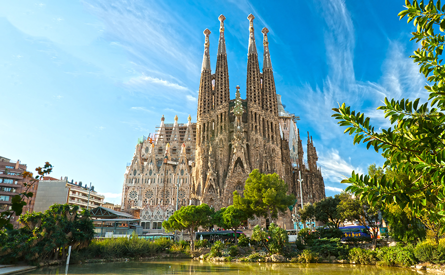 Visitors at Sagrada Familia